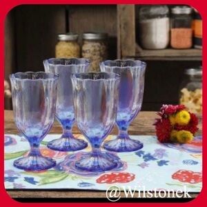 Rare - The Pioneer Woman Blue Lustre
Goblets Set Of 4